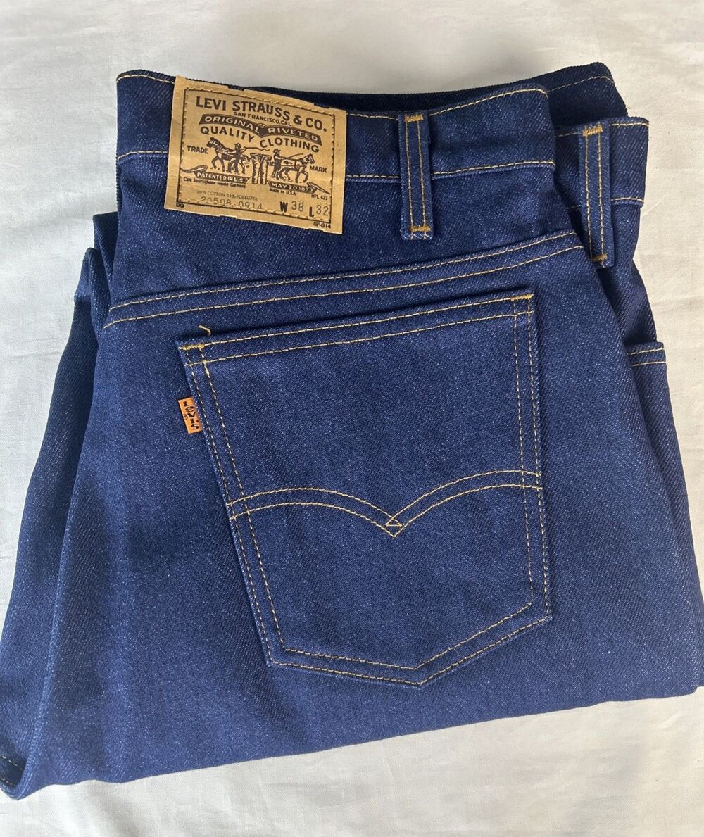 Vintage Levi’s 508 Denim Jeans Men’s 38x32 USA 20508-0914 80s Orange Tab Dk Blue